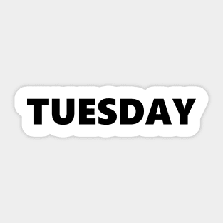 Tuesday White Shirt Sticker